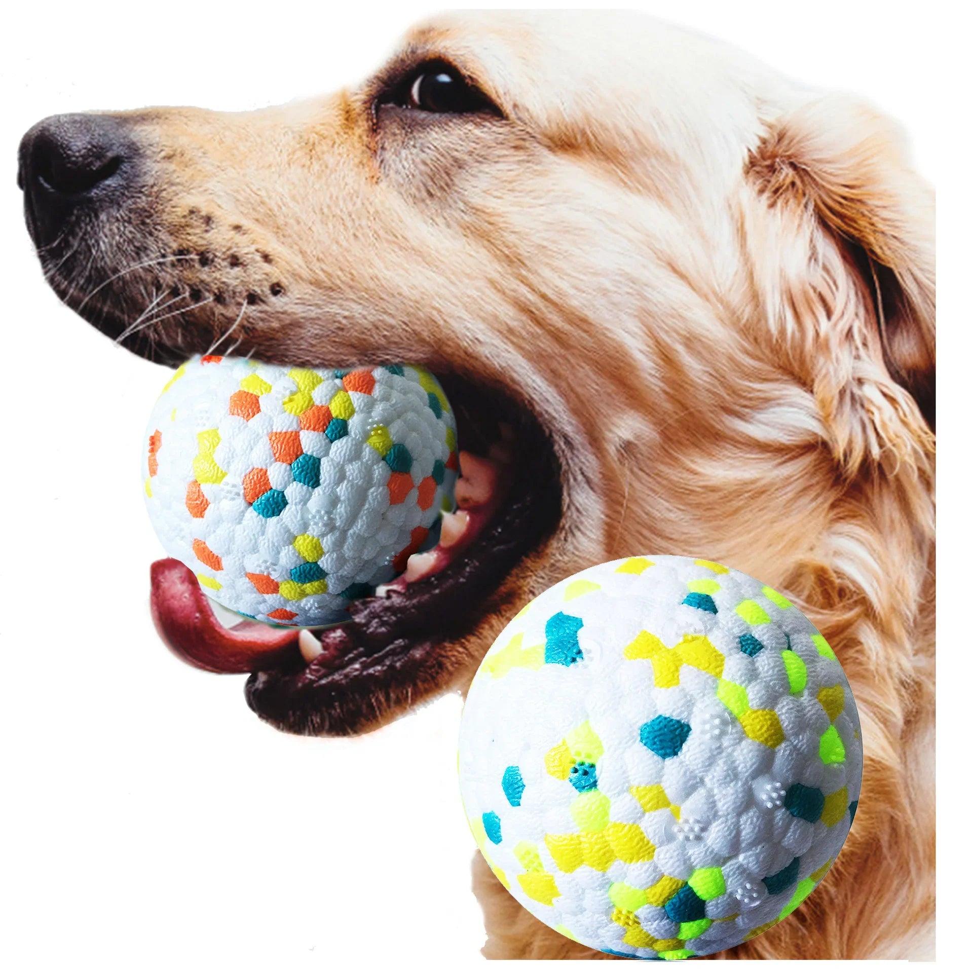 Dog Molar Chew Ball Interactive Pet Toy – Bite Resistant TPU Ball for Dogs (Orange, Green, Rugby)