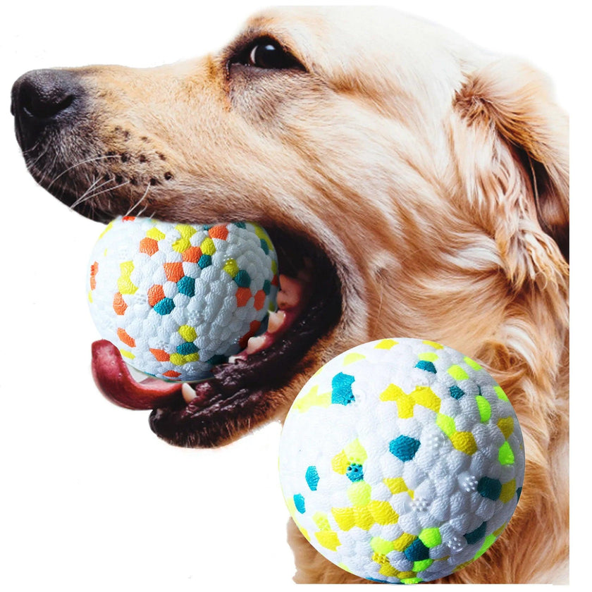 Dog Molar Chew Ball Interactive Pet Toy – Bite Resistant TPU Ball for Dogs (Orange, Green, Rugby)