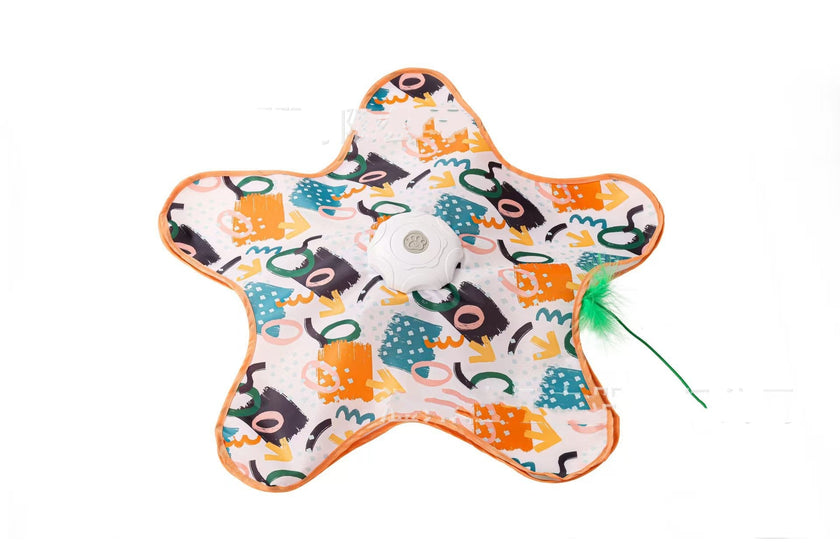 Interactive Hide & Seek Cat Toy – Electric Hunting Dome with Concealed Feather Wand for Indoor Cats