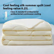 Pure Color Cool Silk Summer Blanket Airable Cover Single Double Summer Ice Cream Ice Silk Summer Quilt Machine Washable Thin Duvet