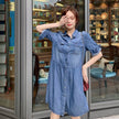 Casual Short sleeve Loose denim dress