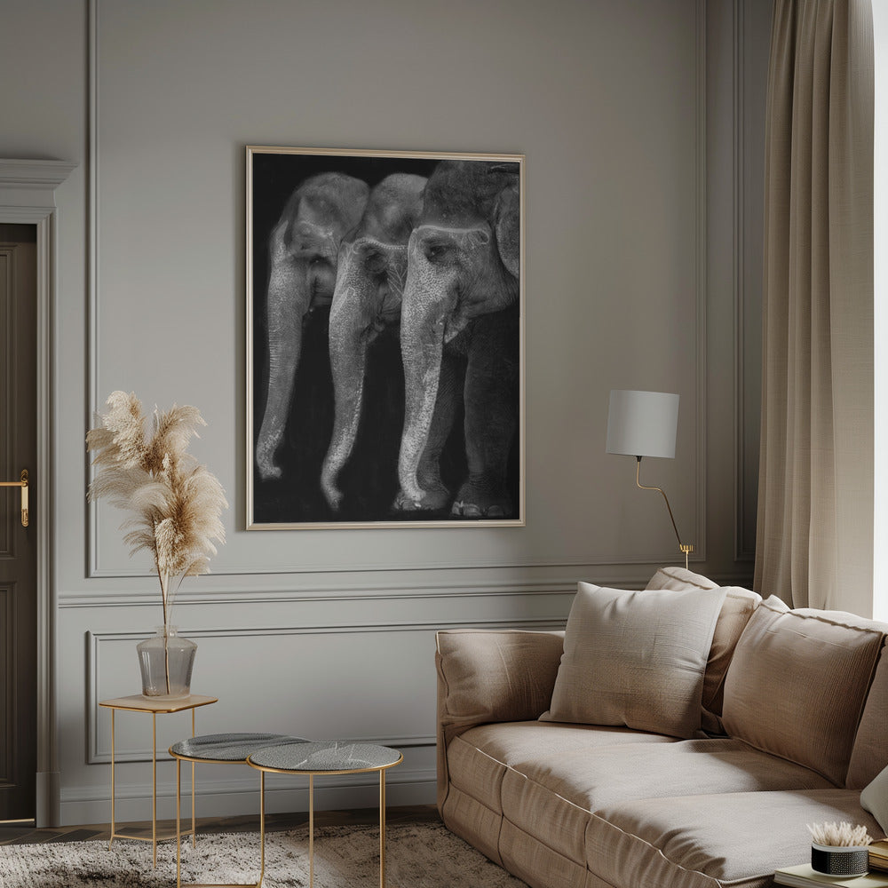 Art mural : Le chef-d'œuvre de la nature, un éléphant ; la seule grande chose inoffensive...