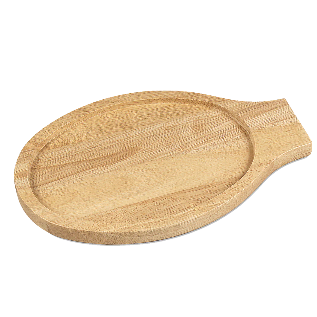 Browne - Tasse-assiette en bois pour servir, ovale, 31,8 x 19,8 cm