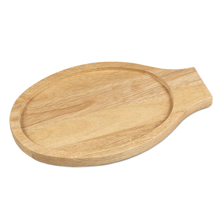 Browne - Tasse-assiette en bois pour servir, ovale, 31,8 x 19,8 cm
