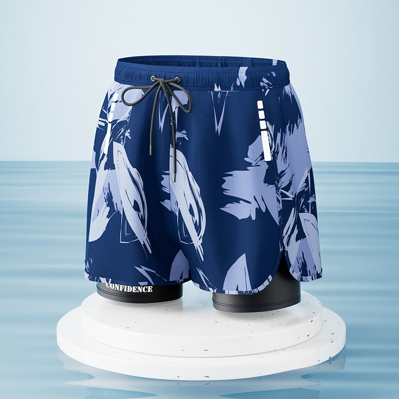 Plus Size Men's Boxer Swim Trunks | Hot Spring Swimwear Canada | L-5XL