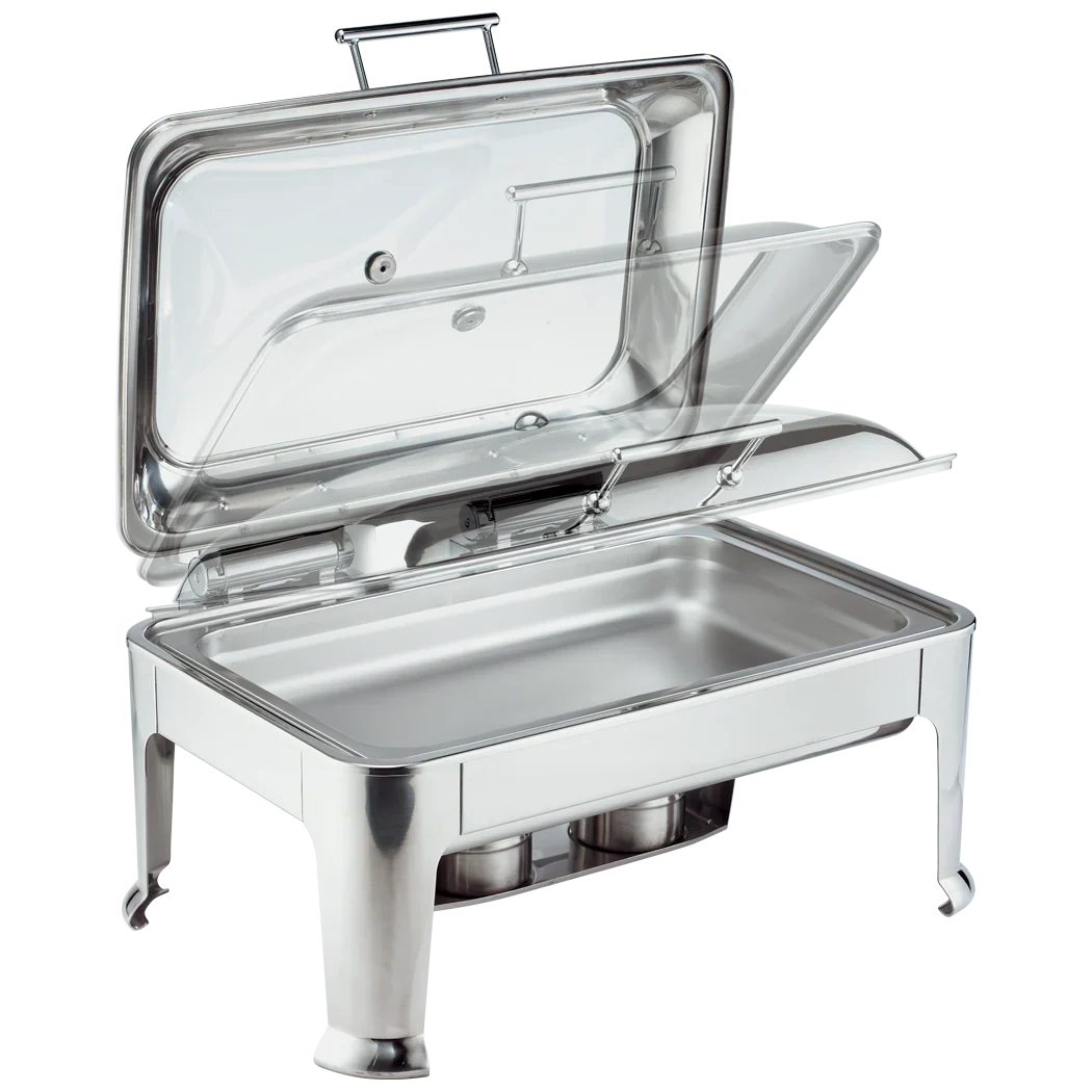 Browne - Chafer rectangulaire SYMPHONY, taille standard avec couvercle en verre, 9qt/8.5L, 26.5xz21.5x17.5