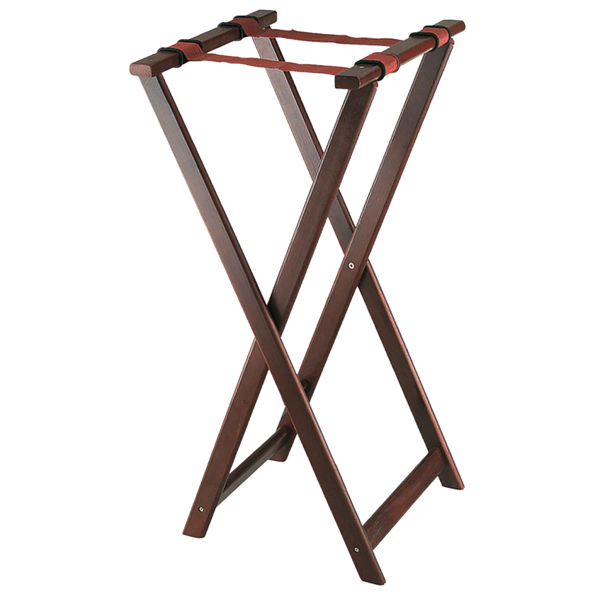 Browne - Tall Wood Folding Tray Stand, w/Center Bar Support, 17x16.3x32.5