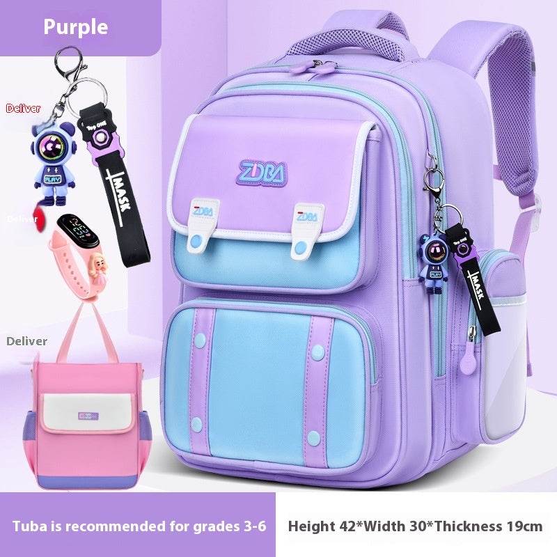 Elementary School Spine Protection Backpack Water resistant School bag