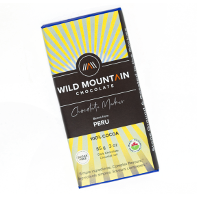 Wild Mountain Chocolate - Peru Dark Chocolate 100% Cocoa (85g)