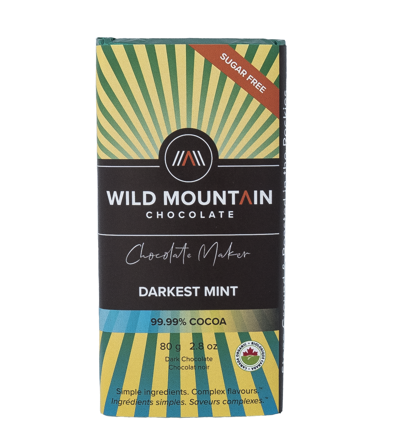 Wild Mountain Chocolate - Darkest Mint Chocolate 99.9% Cocoa (80g)