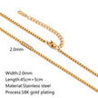 Stainless Steel Vacuum Vapor Plating 18K Gold Color Protection Lip Chain Necklace