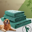 Bamboo Charcoal Fibre Pet Training Pad – Deodorant, Moisture-Proof Dog Pad | Beige & Green | S/M/L