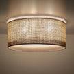 JUTE Natural Flush Mount Ceiling Light for Bedroom, Hallway & Living Room