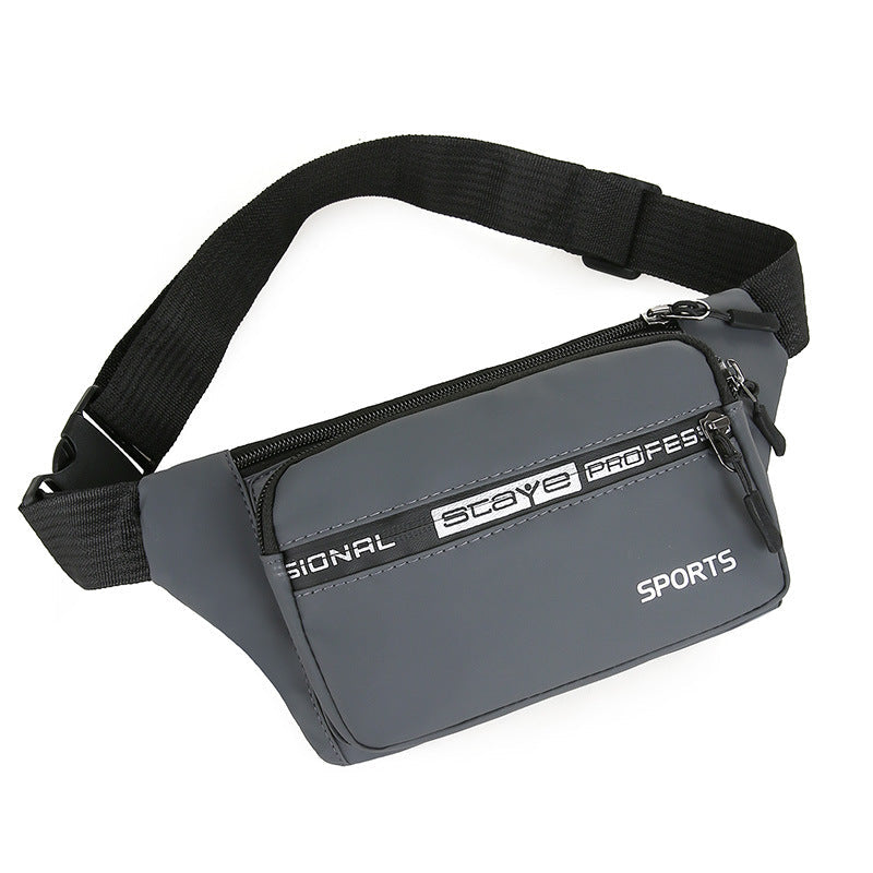 Men's Sports Waist Bag – High Capacity Fanny Pack & Shoulder Bag (Black, Blue, Brown, Grey)