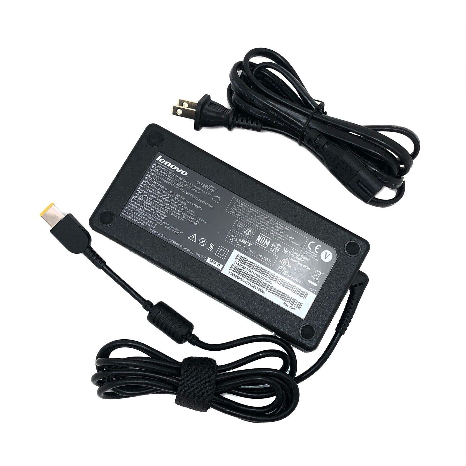 Lenovo 170W 20V 8.5A AC Power Adapter, Charger ADL170NLC2A  Slim Yellow Tip