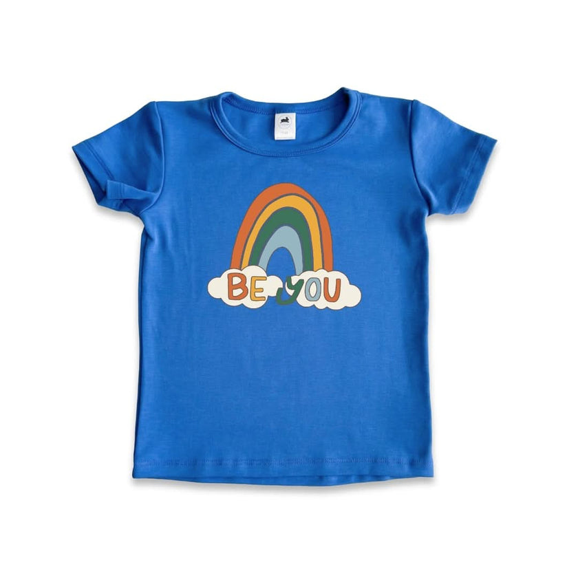 Baby/Kids Graphic Bamboo T-Shirt | Chocolate Donut On Leaf Green