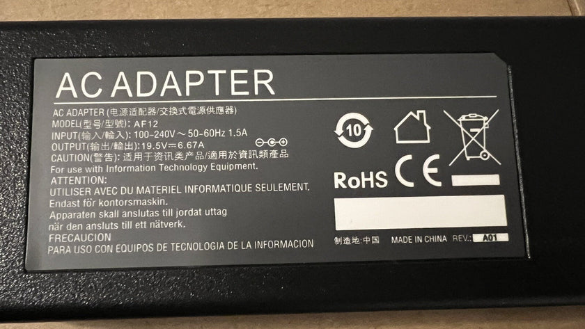 130W AC Adapter Dell Precision M3800, 5510, 5520, 5530, XPS 15 9530 4.5mmx3.0mm