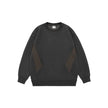 Retro plain Round Neck Pullover Sweater top For Men