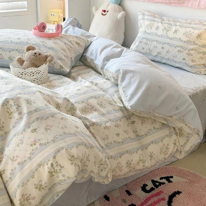 Four-piece Bed Set Pure Cotton Student Dormitory Duvet Cover Sheets
