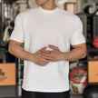 Anti Wrinkle Men Short Sleeve Active wear T-shirt for Workout Gym trainings