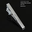 Men's Silver Electroplated Tie Clip – 25 Line Pattern Styles, 5cm Flat Head Business Tie Bar | Canada & USA