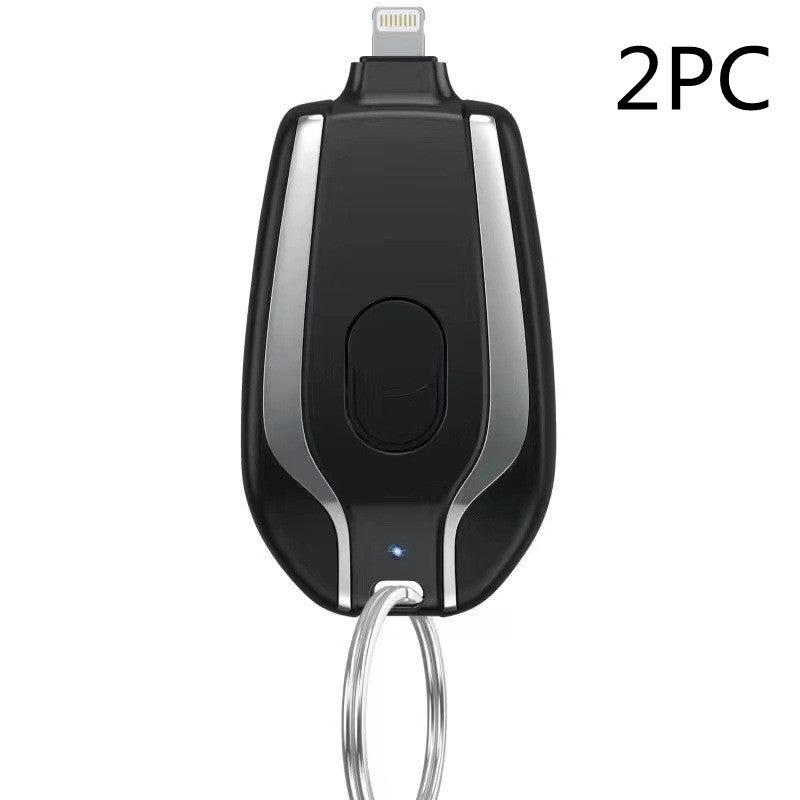 Keychain Power Bank 1500mAh – Portable Emergency Charger for iPhone & USB-C