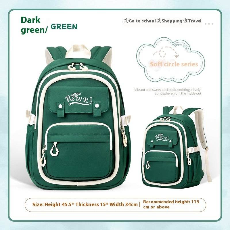 Girls' Super Lightweight Large Capacity Multi-compartment Waterproof Backpack