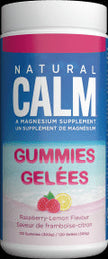 Natural Calm - Magnesium Gummies Rasp Lemon (120ct)