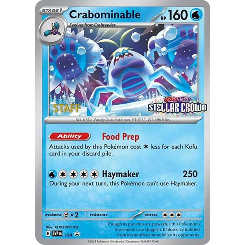 Crabominable - 134 (Prerelease) [Staff] (134/142) (SVP)