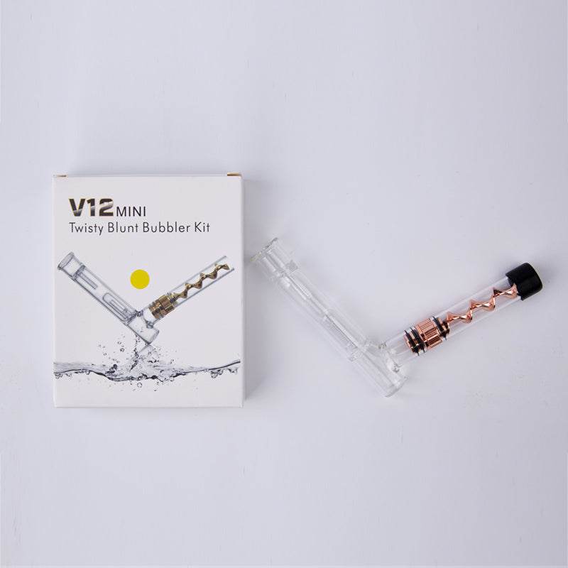 V12mini Hookah Set Spiral Pipe Atomizer Pipe Glass Twisty Blunt Smoker
