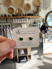 Standout Boutique Shamrock Gold Heart Stud Earrings