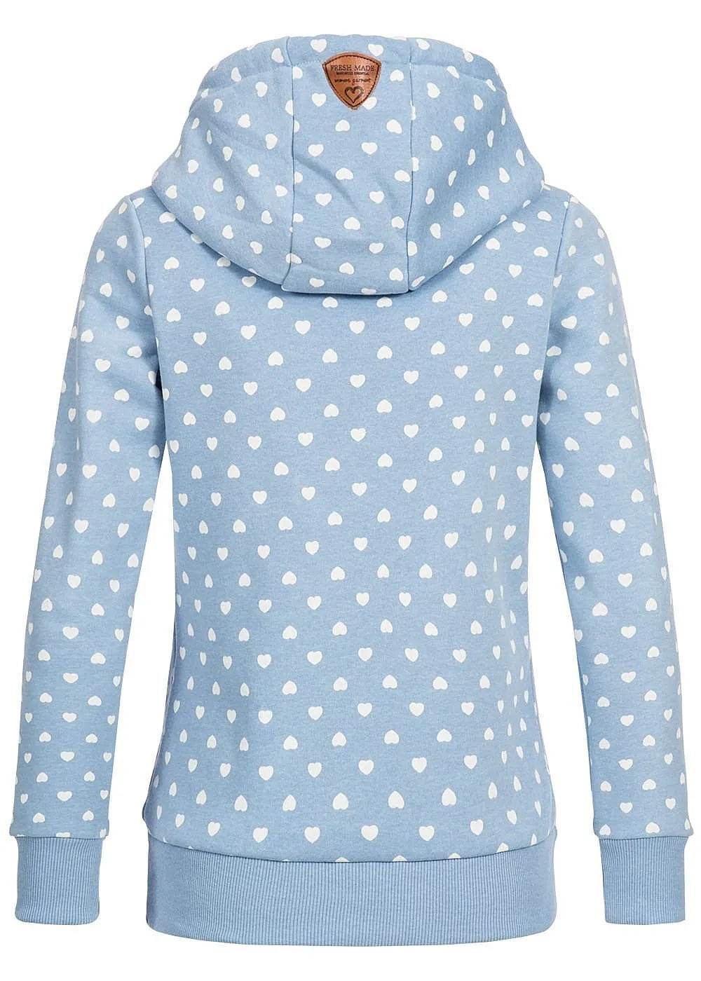 Women Printed loose hooded sweatshirt