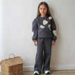 Lace Hearts Girls Casual Set