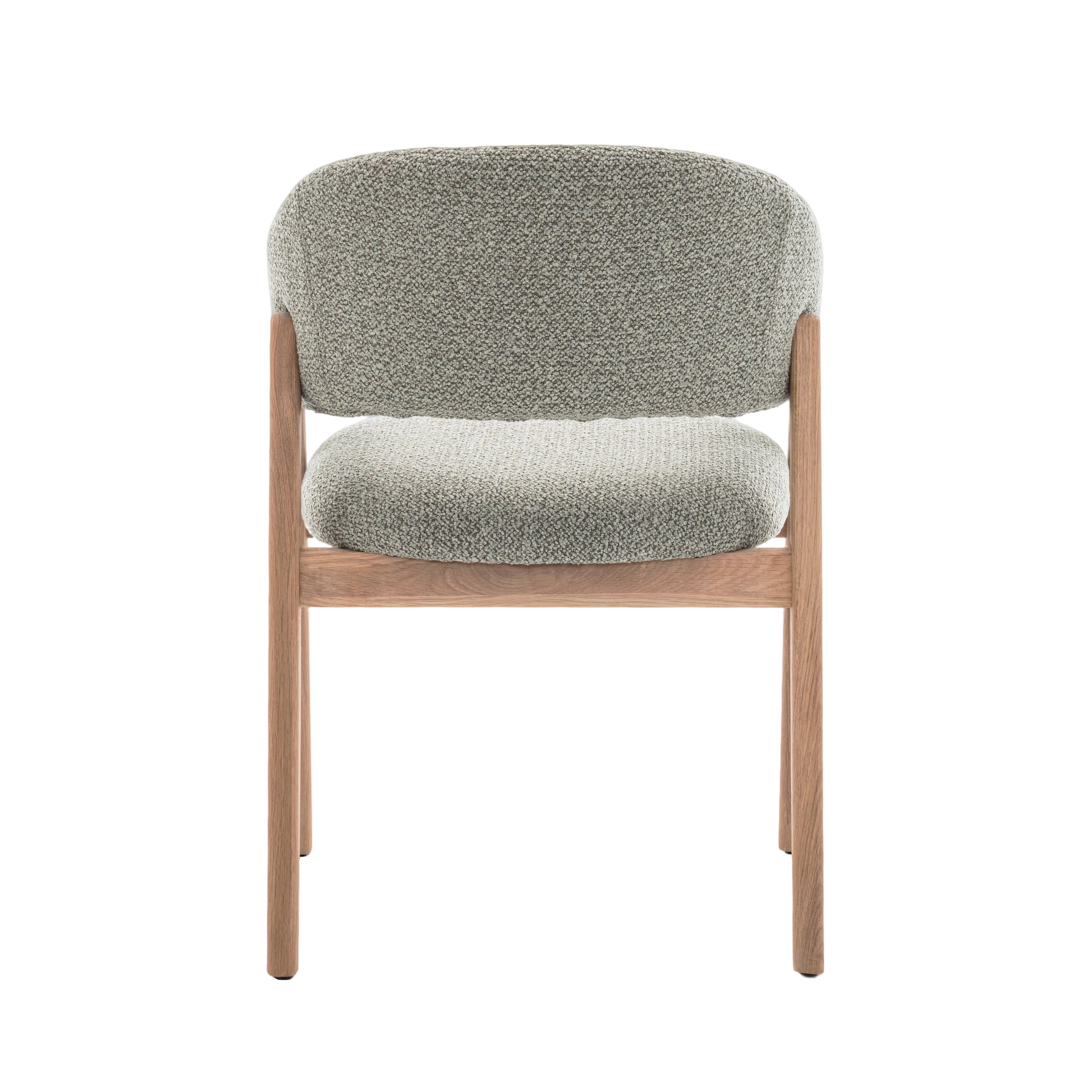 Fiol Dining Chair – Mint Green Upholstery & Natural Wood Frame