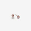 Boucle d’oreilles pour femme avec perles d'eau douce roses - 5 mm