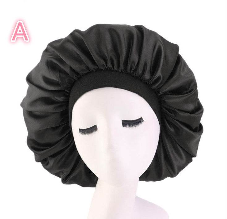 Beauty print Satin Silk Hair Bonnet for sleeping