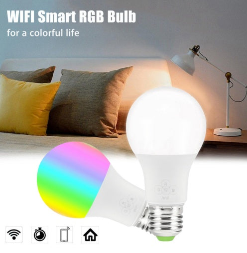 Bluetooth RGB Smart LED Bulb – E27 / B22 RGBW Colour Changing WiFi App Control