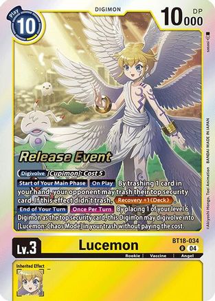 Lucemon (BT18-034) - Release Special Booster 2.0 Celebration Event Cards Foil