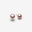 Grosses perles roses en boucles d'oreilles - 9 mm