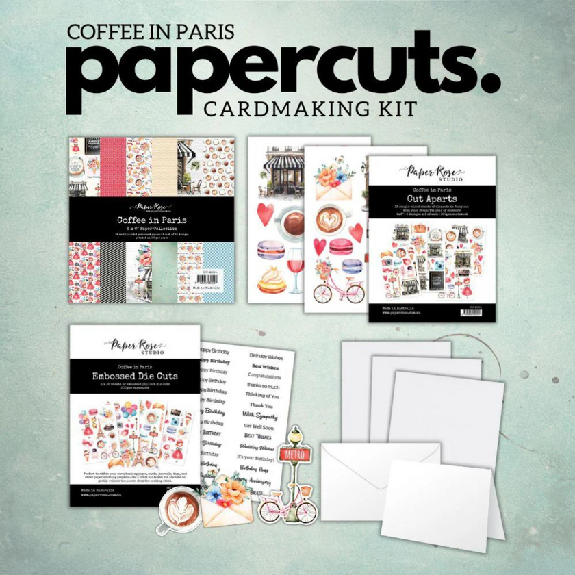 Coffee In Paris Papercuts Cardmaking Kit 32523