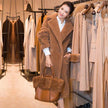 Winter Coats Women – Loose Lapel Medium-Length Polyester Coat