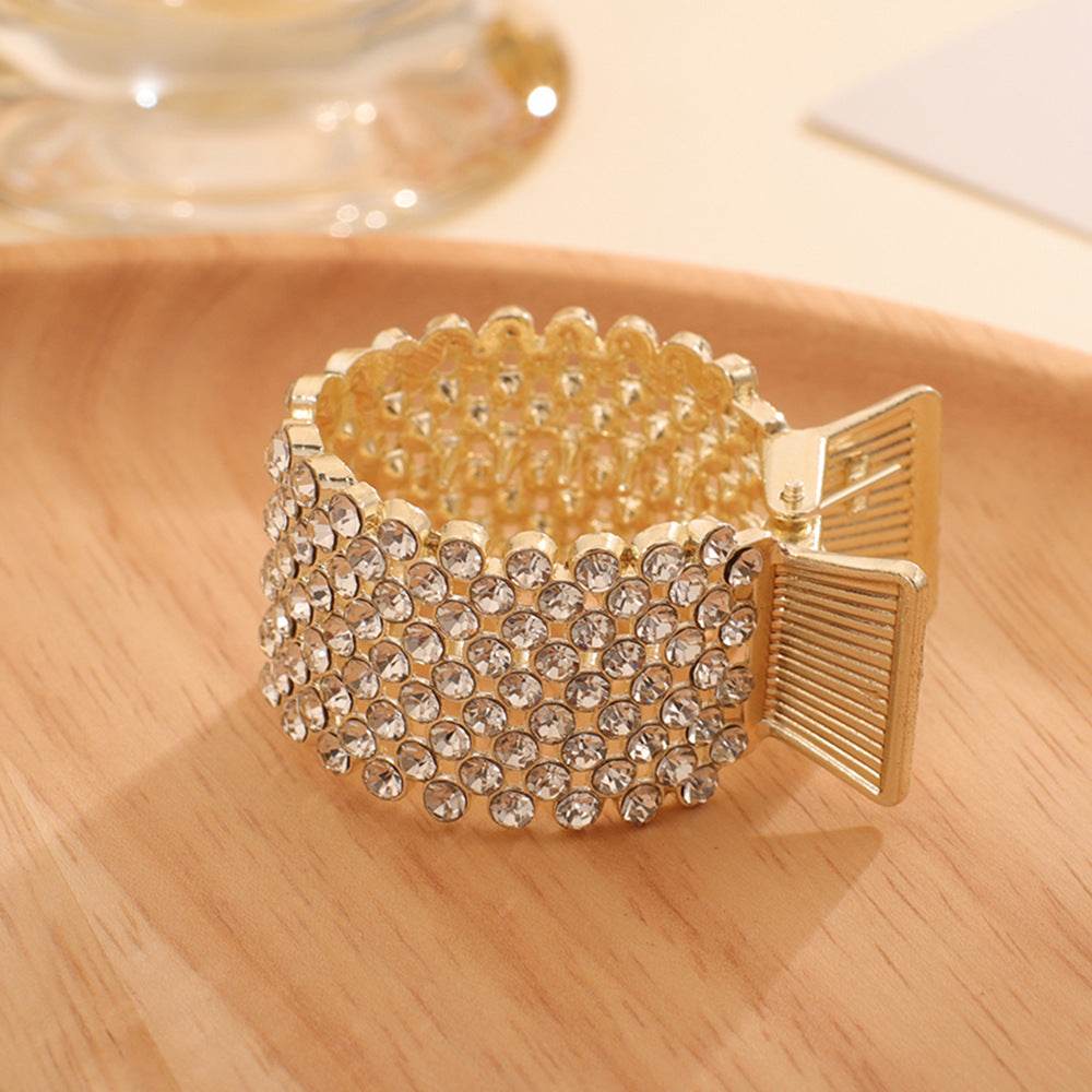 Pearl Rhinestone Hair Claw Clip, Gold, Silver & Gun Black