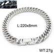 Cuban Link Chain Trimming Chain Jewelry Buckle Titanium Steel Bracelet