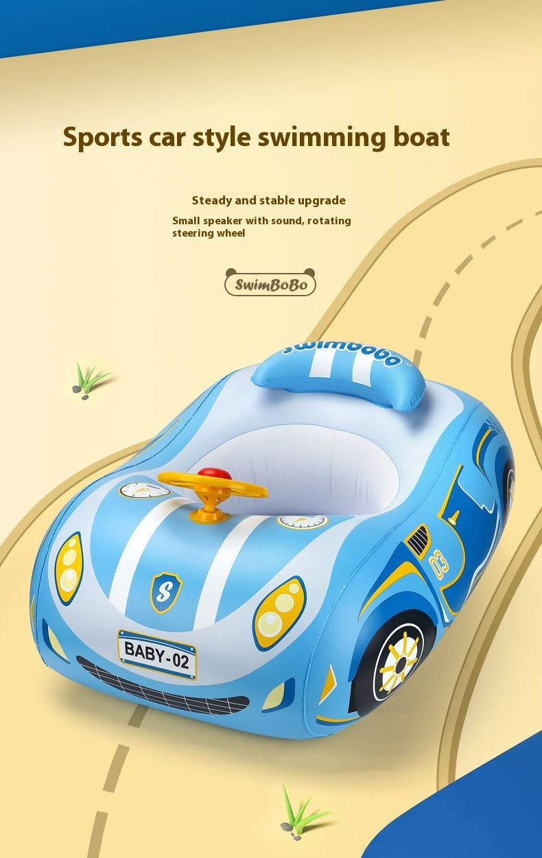 Kids Inflatable Car Steering Wheel Pool Float | Mini Pedestal Swimming Ring Canada