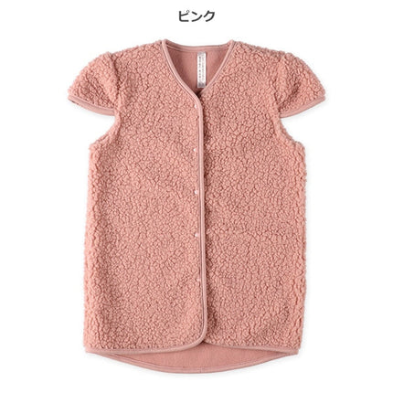 西松屋 ELFINDOLL ボアロングポンチョ（ピンク無地） 正規品