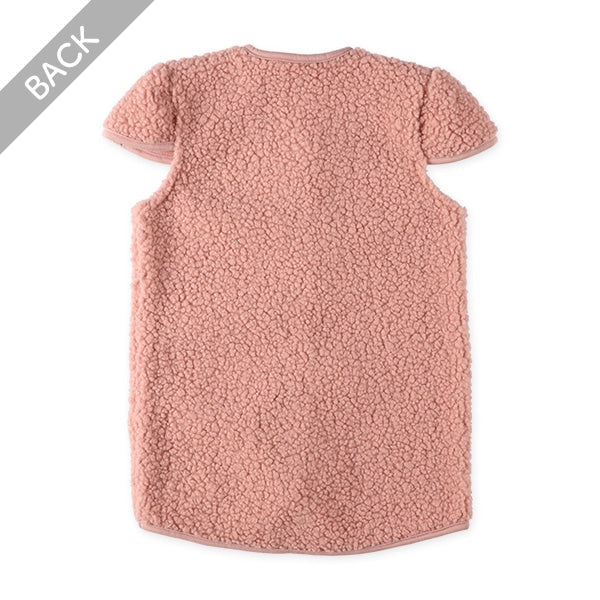 西松屋 ELFINDOLL ボアロングポンチョ（ピンク無地） 正規品