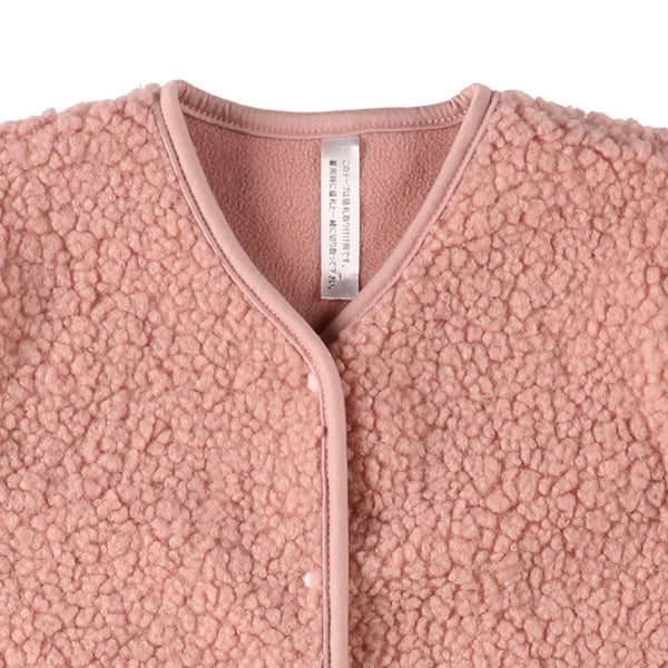 西松屋 ELFINDOLL ボアロングポンチョ（ピンク無地） 正規品