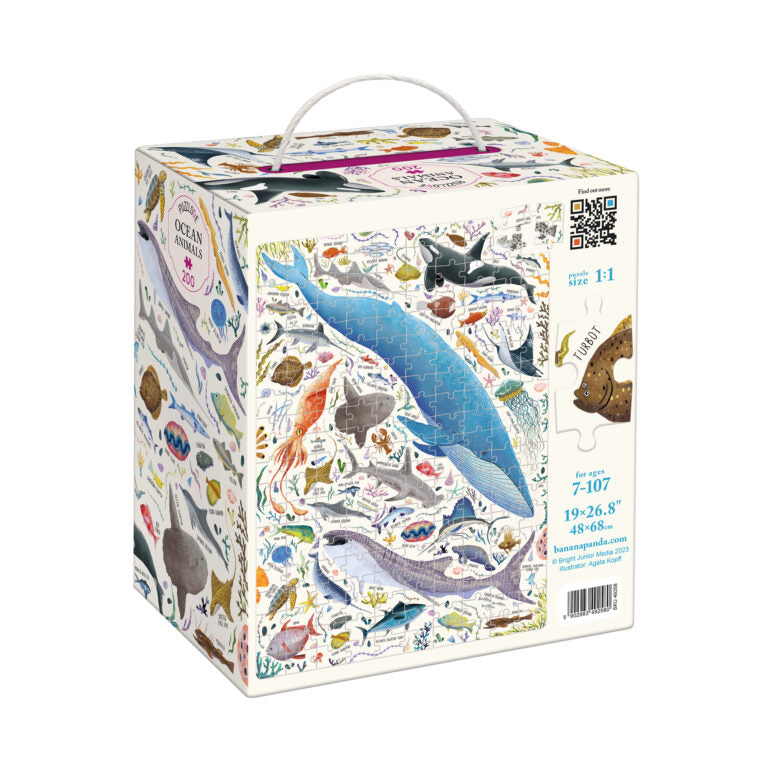 BANANA PANDA - PUZZLOVE - 200pc PUZZLE OCEAN ANIMALS (7+)