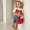 Red Denim Girls Set & Bag