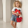 Red Denim Girls Set & Bag